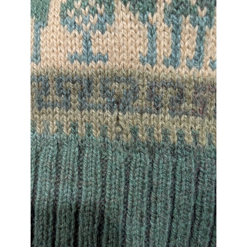 ARTESANIAS Los Incas Alpaca Sweater Pullover Green Tan Striped Long Sleeve Sz M? - Picture 12 of 16
